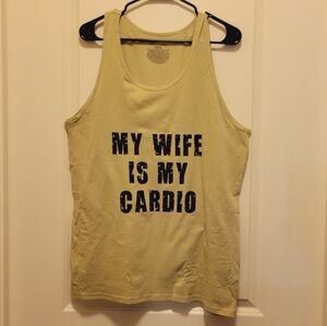 My Wife Is My Cardio Humor Mens Handmade Tank